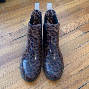 Target leopard rain Boots